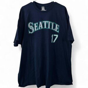 Seattle Mariners Mitch Haniger MLB Baseball Short Sleeve Shirt Navy Size 2XL